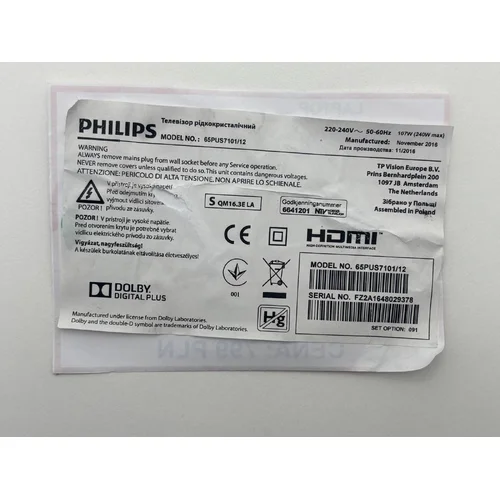 T-CON LOGIKA PHILIPS 65PUS7101/12 T650QVF05.2 CTRL BD 65T34-C01 - zdjęcie 4