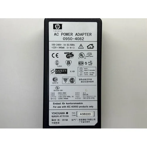 ZASILACZ DO DRUKARKI HP 0950-4082 32V 0.94A + KABEL ZASILAJĄCY - zdjęcie 1