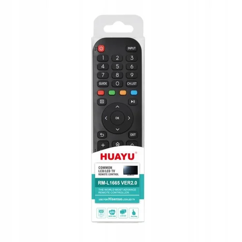 Pilot do Hisense Smart TV RM-L1665 V2 HUAYU Netflix YouTube Prime Video Disney+ - zdjęcie 2