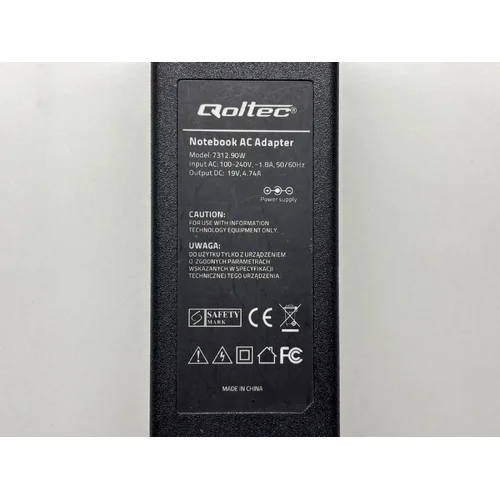 ZASILACZ DO LAPTOPA ACER QOLTEC 7312.90W 19V 4.74A + KABEL ZASILAJĄCY - zdjęcie 1