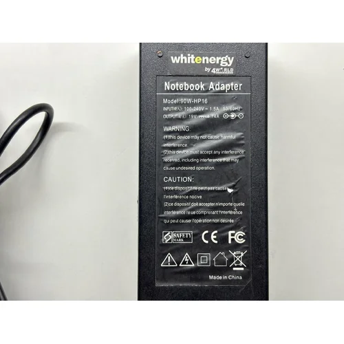 ZASILACZ DO LAPTOPA HP WHITENERGY 90W-HP16 19V 4.74A + KABEL ZASILAJĄCY - zdjęcie 1