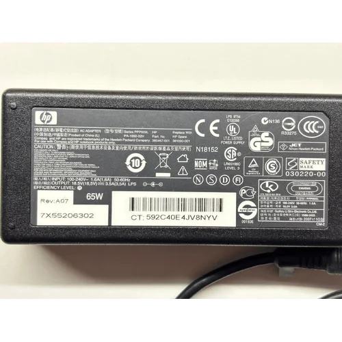 ZASILACZ DO LAPTOPA HP PA-1650-02H 18.5V 3.5A - zdjęcie 1